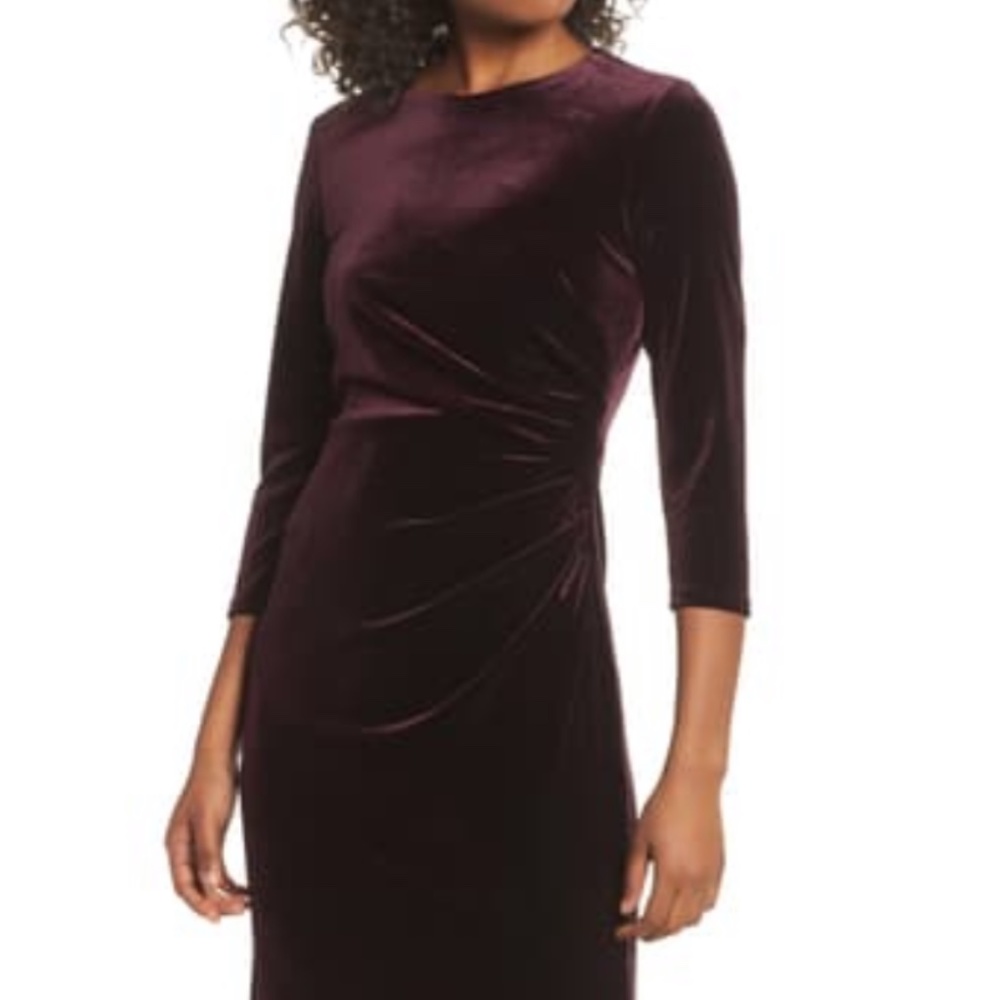 Eliza J Velvet Sheath Cocktail Dress, Size 6, NWT